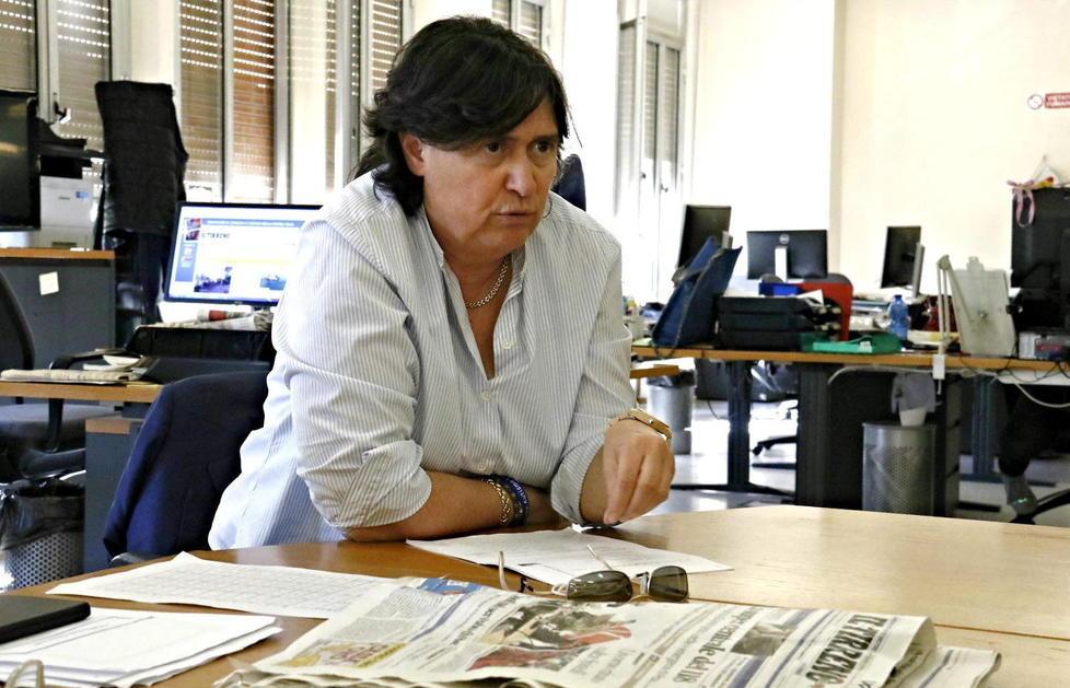 L'assessore regionale alla Salute, Stefania Saccardi, nella redazione del Tirreno (foto Marzi/Pentafoto)