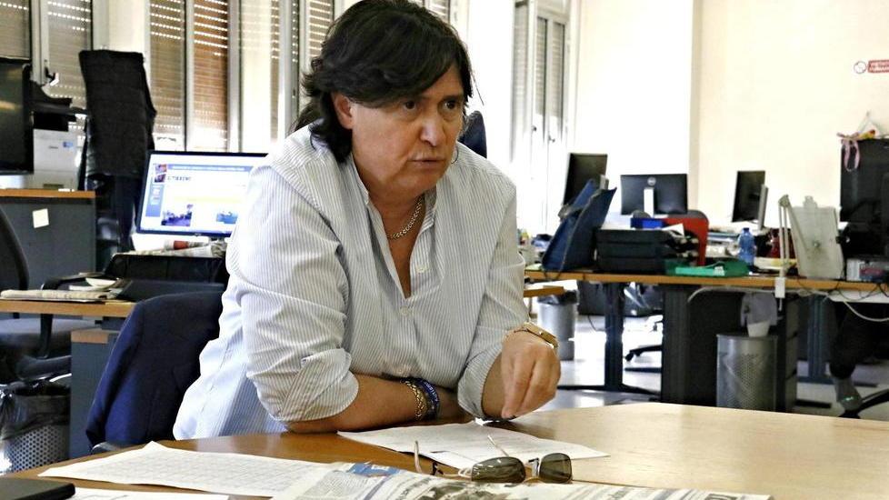 L'assessore regionale alla Salute, Stefania Saccardi, nella redazione del Tirreno (foto Marzi/Pentafoto)