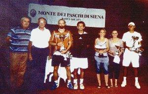 La premiazione dei vincitori del Trofeo Monte dei Paschi