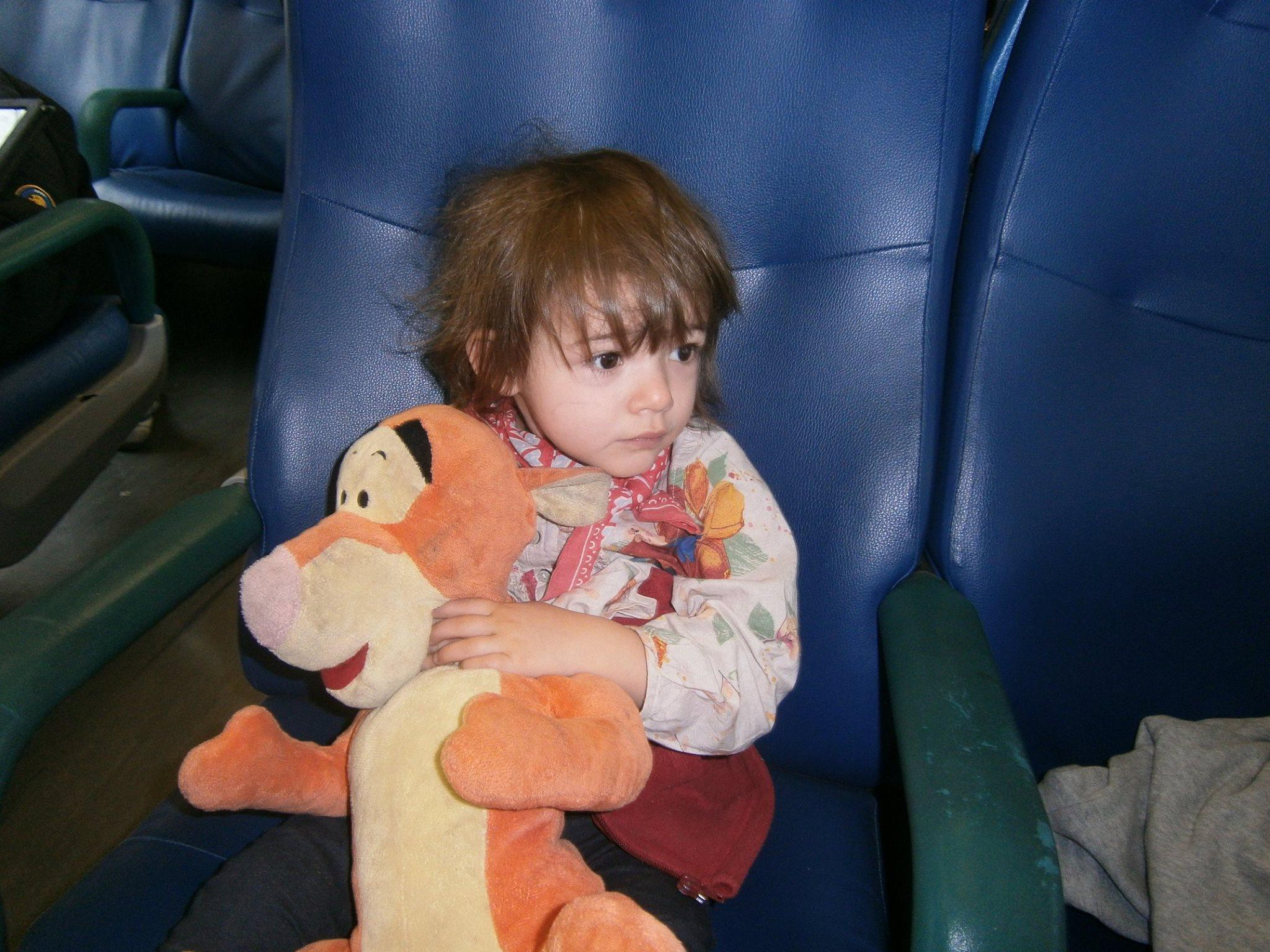 Jennifer ha perso il suo Tigro su un treno regionale Firenze-Pisa (foto autorizzata dai genitori della bambina)