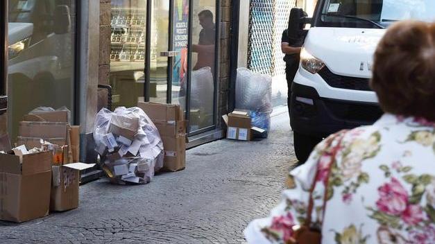 Topi in centro: sono attratti dai sacchetti della spazzatura