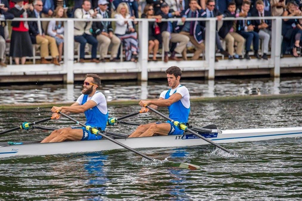 Stefano Oppo con il capovoga Pietro Ruta