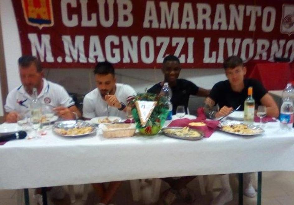 Tre giocatori ospiti alla cena