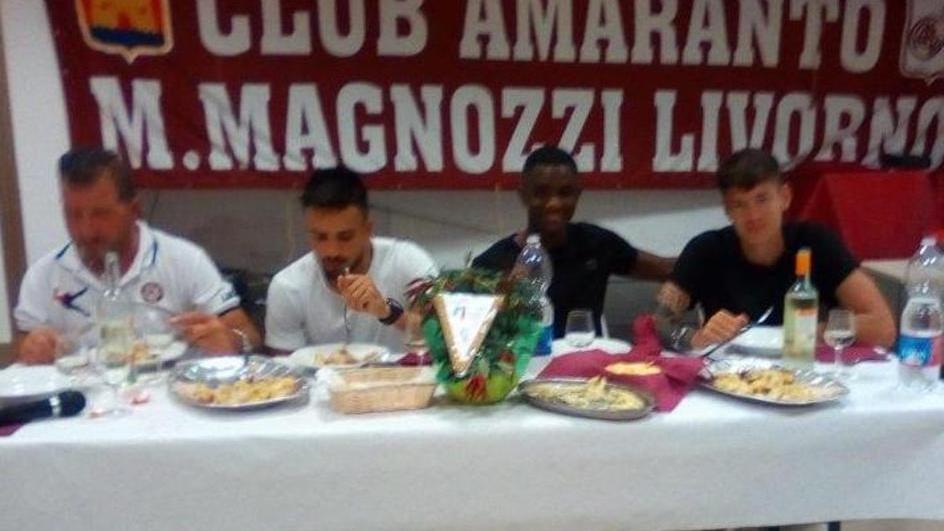 Tre giocatori ospiti alla cena