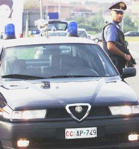 Un controllo dei carabinieri