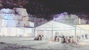 Una veduta della serata alla luna nelle cave Michelangelo