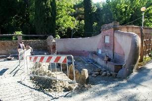 Un pool di volontari riporta in vitala fonte dell'Aquila