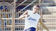 Il sinistro di Francesco Lodi in azione nell’allenamento di ieri