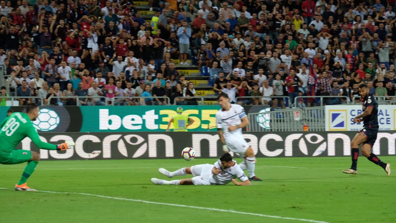 Il gol di Joao Pedro (foto Rosas)