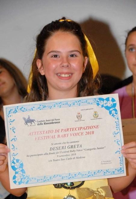 Matilde, Greta, Nicole e gli altri Piccoli. Talenti vincitori del concorso 