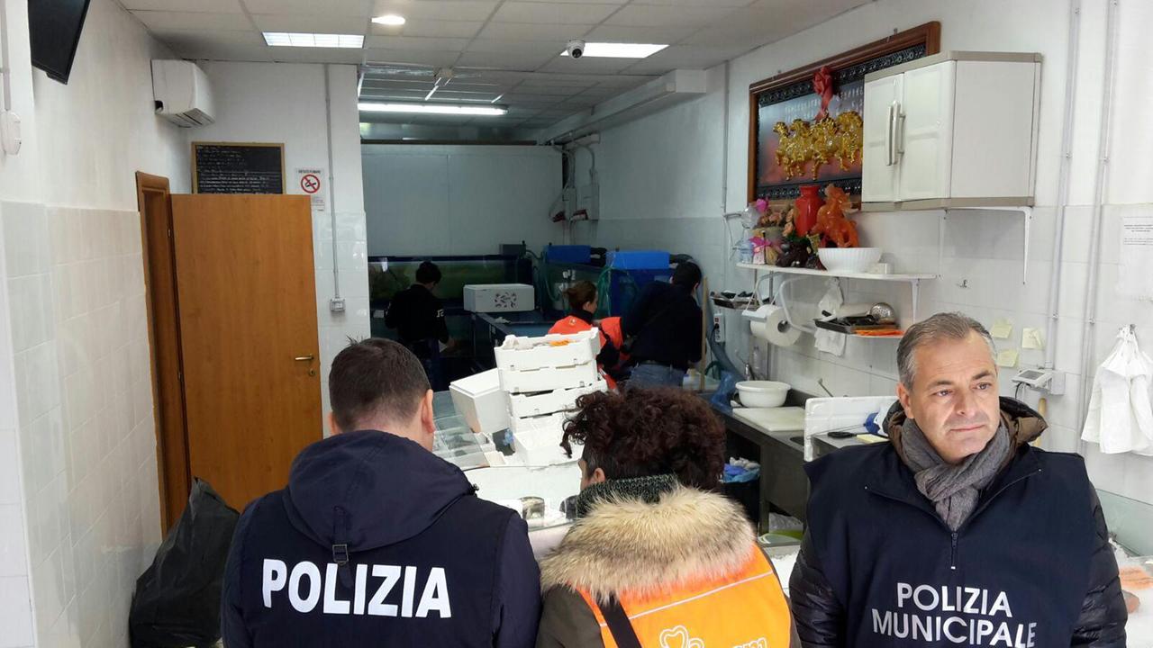 Un controllo interforze in una foto d'archivio