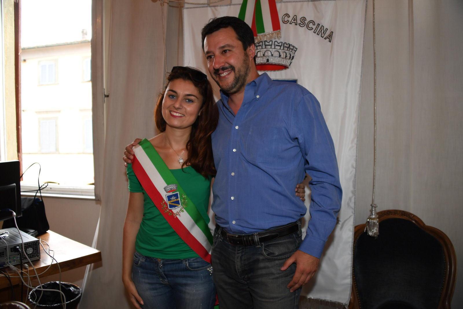 La sindaca Ceccardi con il ministro Salvini