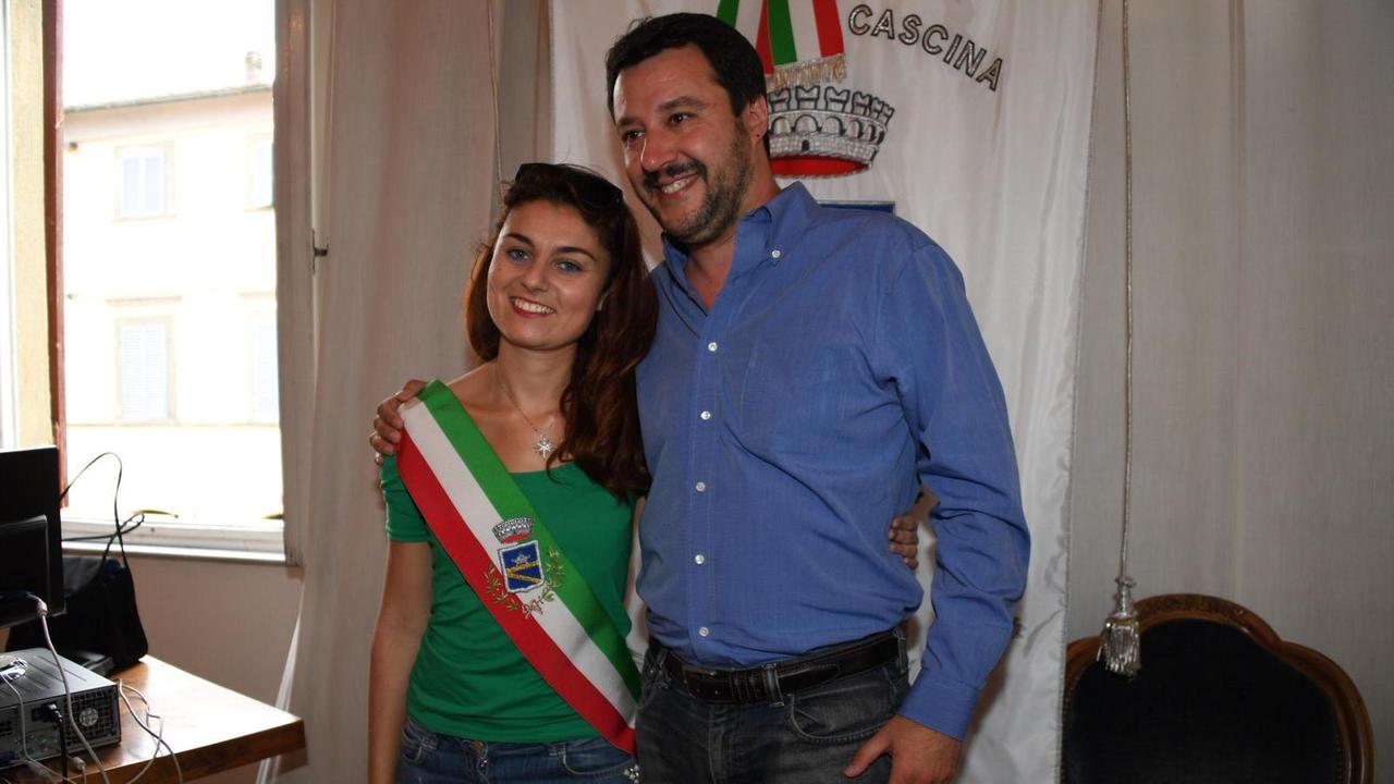 La sindaca Ceccardi con il ministro Salvini