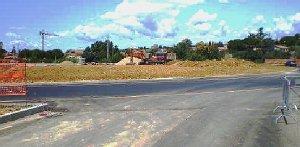 I lavori alla rotatoria di via Battisti