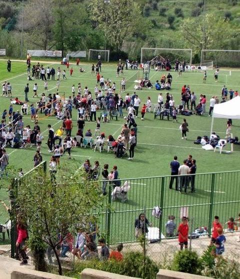 Campo di calcio a Lu Bagnu Giglio 91 fuori dalla gara 