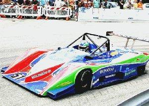 Michele Camarlinghi a bordo del suo bolide