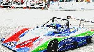 Michele Camarlinghi a bordo del suo bolide