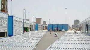La piazza centrale: ultimi preparativi
