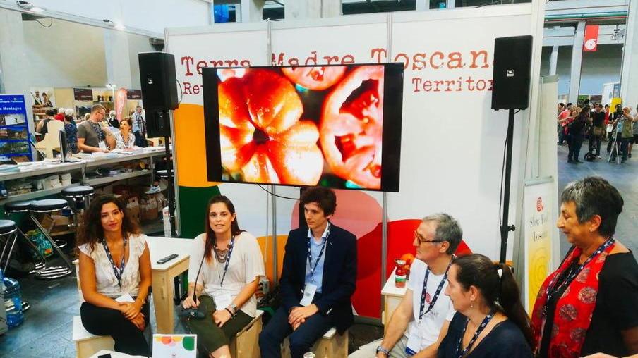 Il pomodoro canestrino al Salone del Gusto nello stand Slow Food