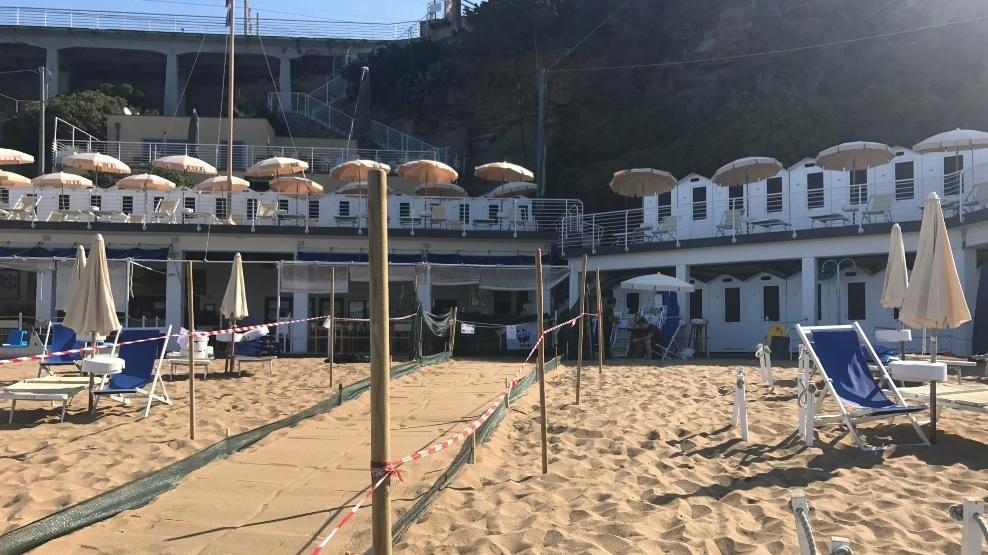 Lo spazio riservato alle tartarughine ai bagni Italia