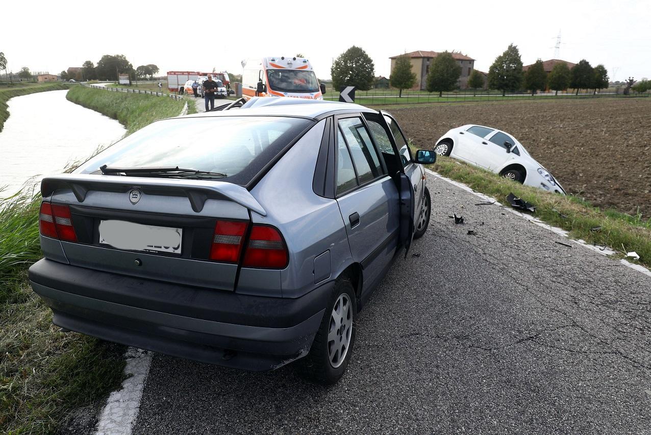Le due auto coinvolte nell'incidente