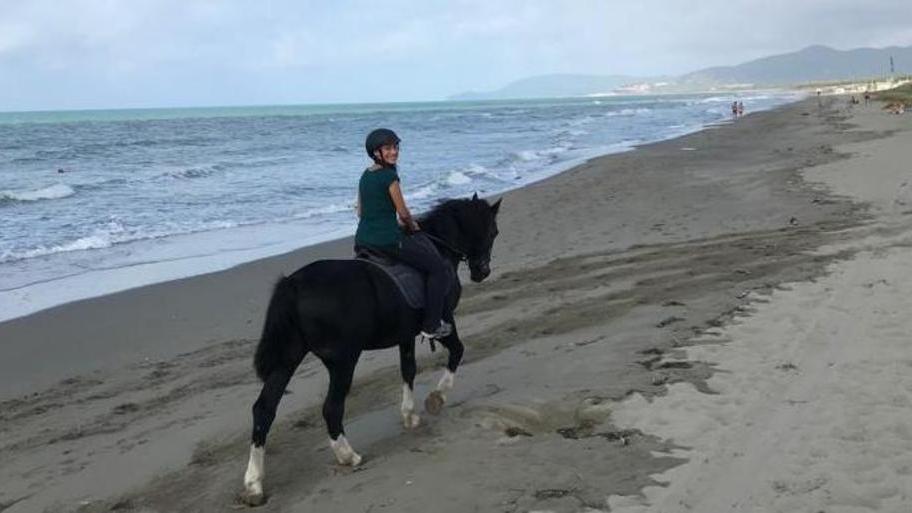 A Fiumara cavalli sulla riva