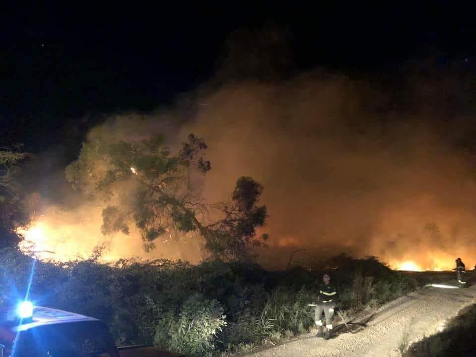 Scoppia un incendio alle cave di Bozzano