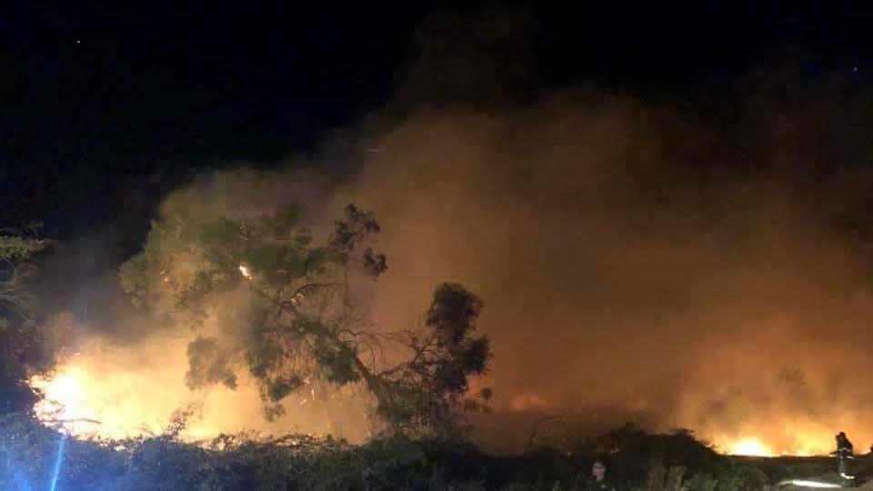 Scoppia un incendio alle cave di Bozzano