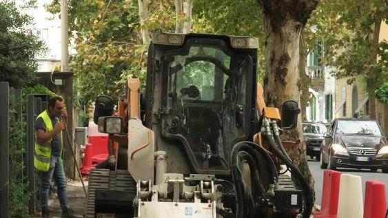 Via Montebello, ripresi i lavori