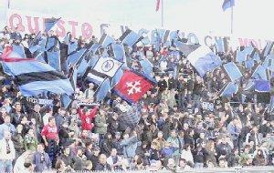Una coreografia in curva Nord all’Arena