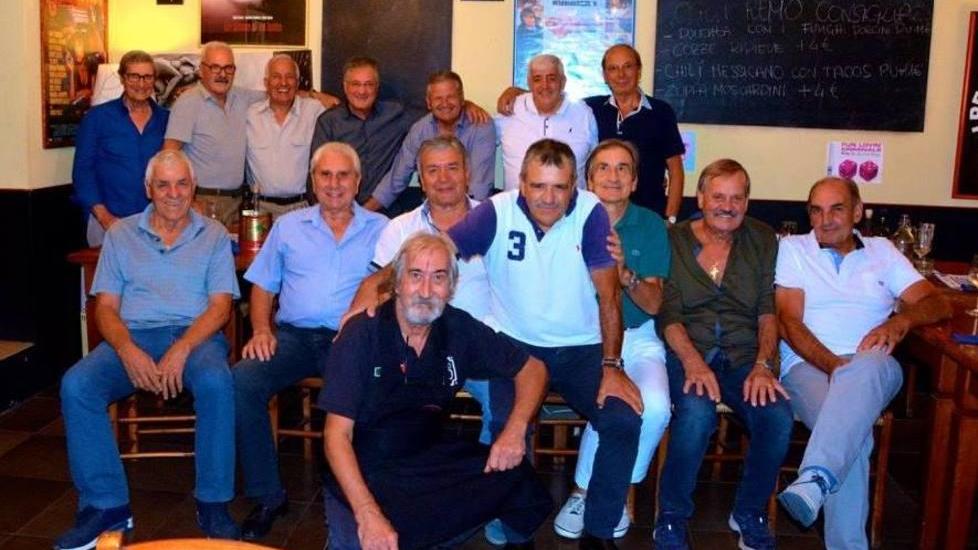 Cena tra i giocatori del Porcari anni ’60