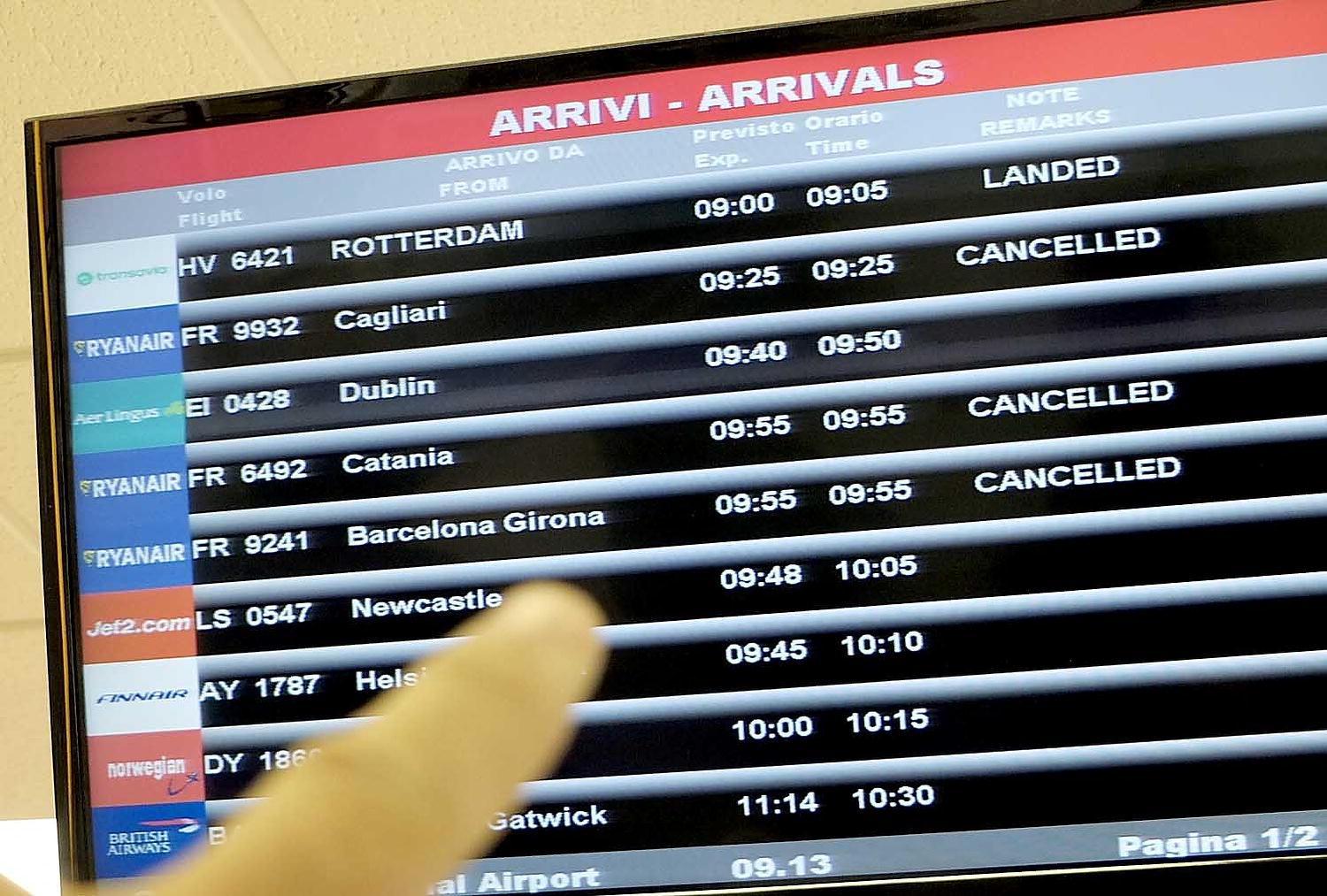Da stamani riapre l’aeroporto chiuso fino a ieri sera
