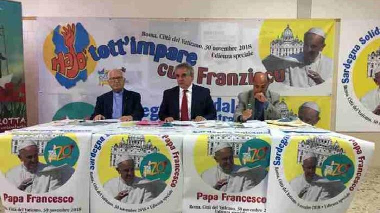 Settecento volontari sardi in udienza da Papa Francesco