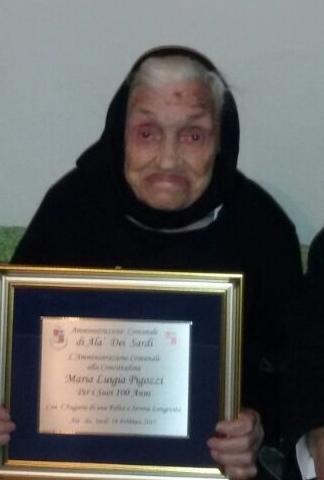 Alà dei Sardi, morta a 104 anni la nonnina Maria Luigia Pigozzi 