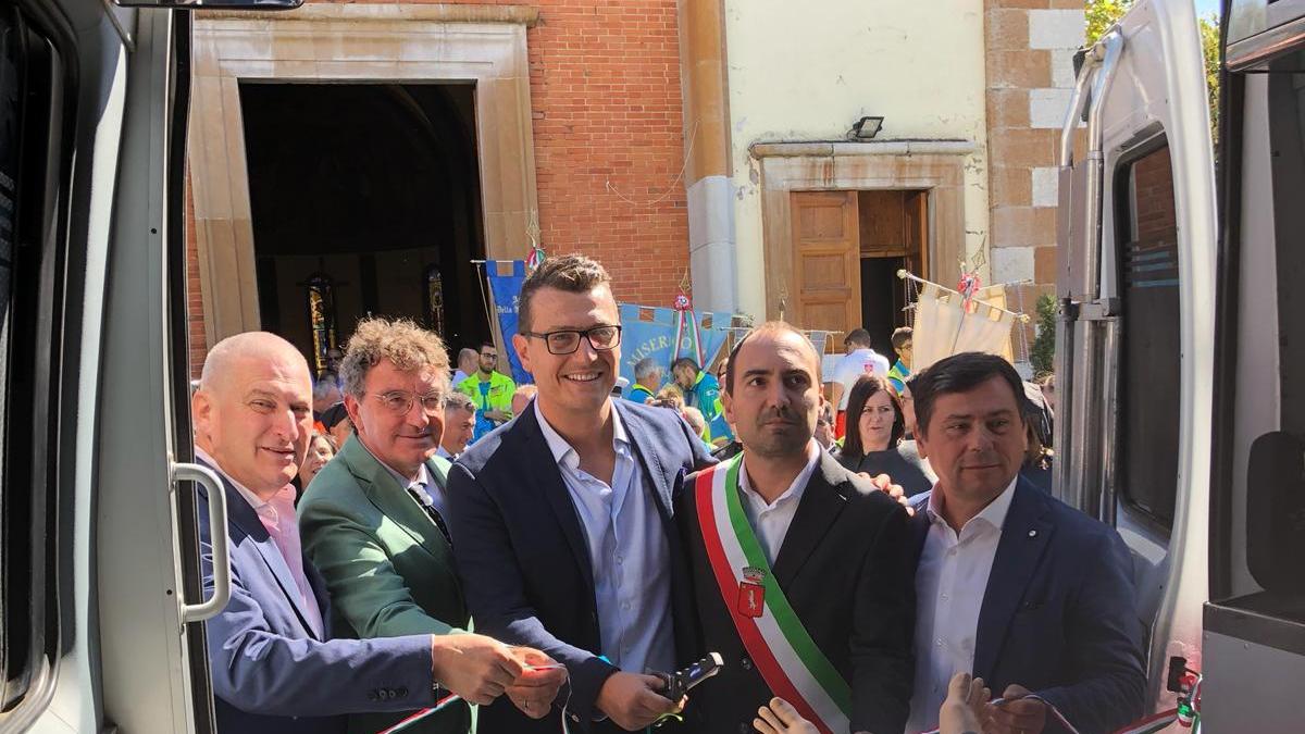 L'inaugurazione dell'ambulanza a Montemurlo