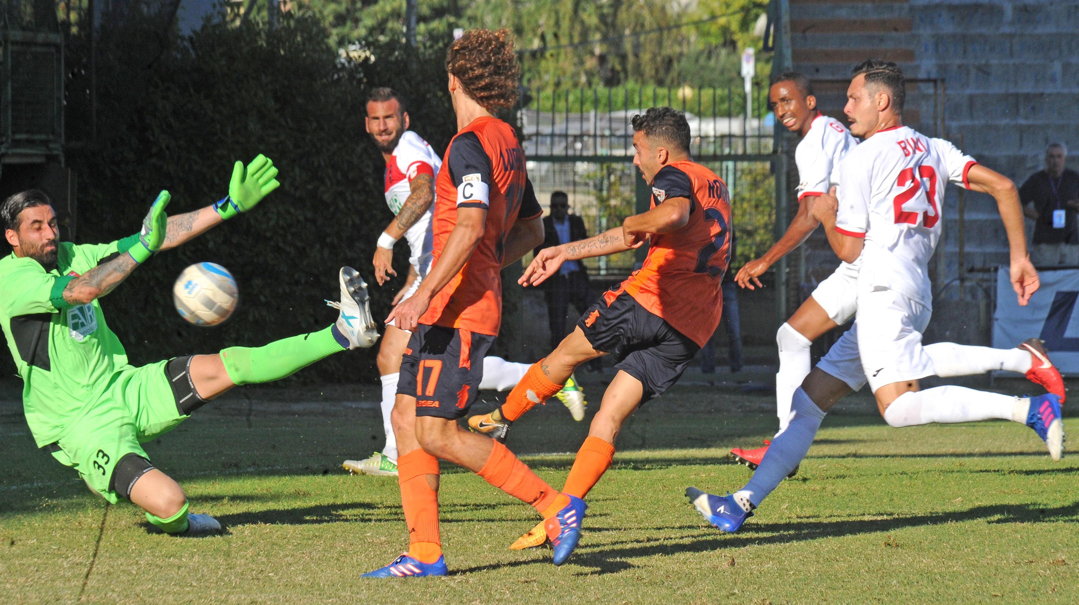 Il gol di Rovini (Foto Gori)