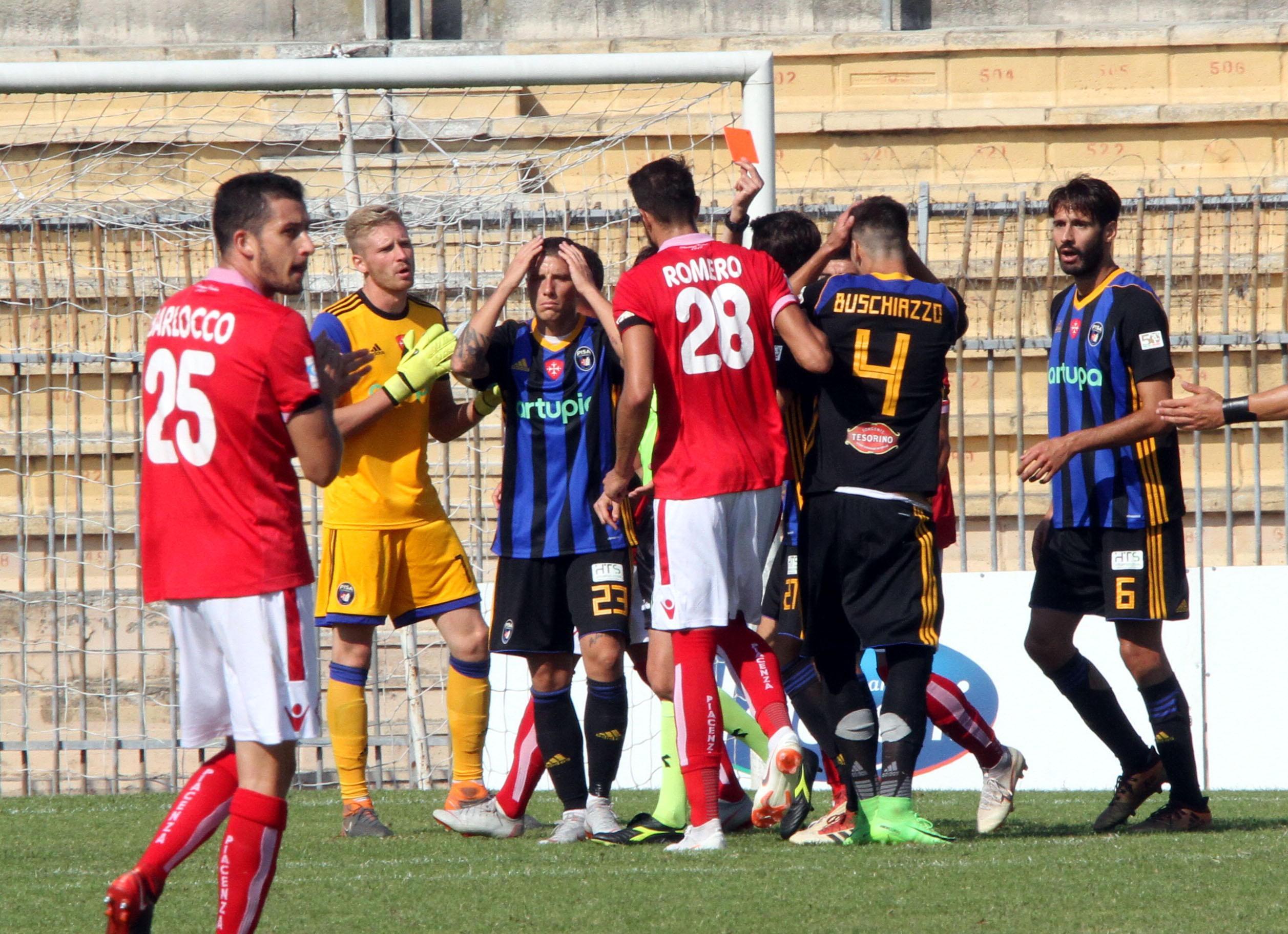 Pisa ko a Piacenza, i nerazzurri non impongono il gioco