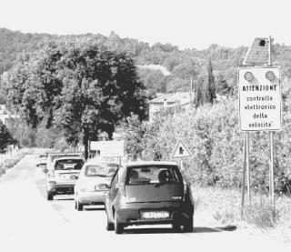 Il tratto di 68 all’altezza della Melatina dove c’è una posatazione autovelox