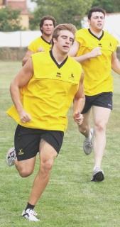 Filippo Cristiano in allenamento con la maglia dei Cavalieri