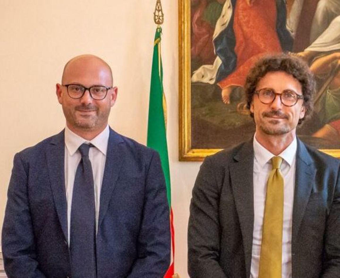 Carlo Careddu con il ministro Toninelli