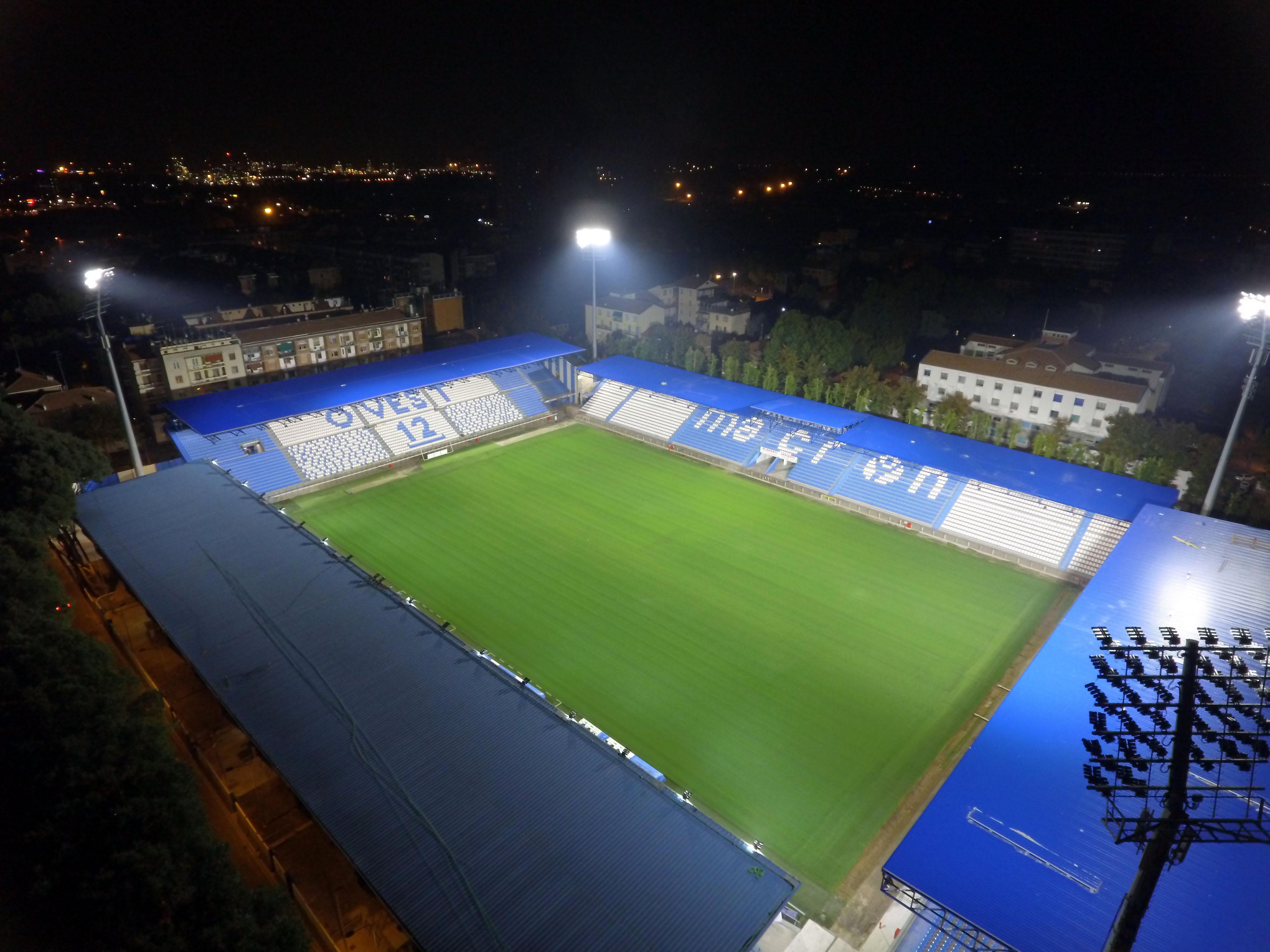 Lo stadio "Paolo Mazza" rinnovato 