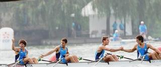 L’esultanza dopo la finale B Margheri è il secondo da sinistra
