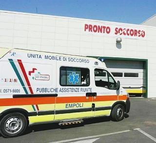L’ingresso del pronto soccorso dell’ ospedale San Giuseppe di Empoli