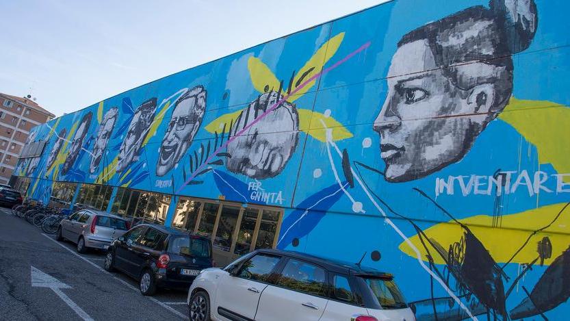 Un murale per i 93 anni della Polisportiva San Faustino