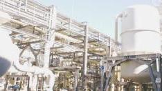 L’impianto di elettrolisi all’interno dello stabilimento Solvay