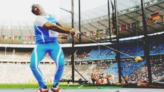 <strong>SFORZO VANO.</strong> Nicola Vizzoni impegnato in uno dei tre lanci nella finale dei mondiali a Berlino