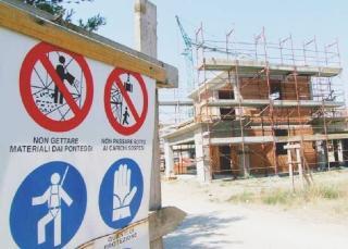 Uno dei pochi cantieri edili avviati nei mesi scorsi