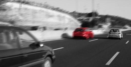 Auto durante un sorpasso