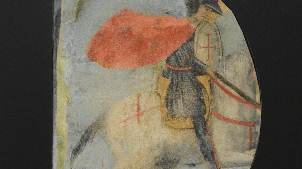La scoperta di Erula: lo sgabello di una statua costruito con i dipinti medievali 