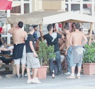 I tifosi del Cagliari alla stazione